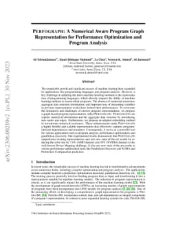 PERFOGRAPH: A Numerical Aware Program Graph Representation for
  Performance Optimization and Program Analysis