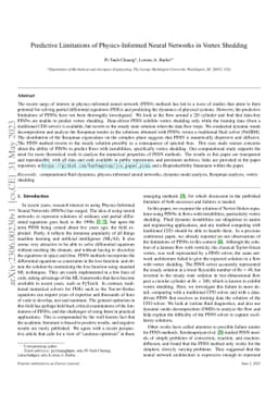 Predictive Limitations of Physics-Informed Neural Networks in Vortex
  Shedding
