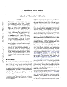 Combinatorial Neural Bandits