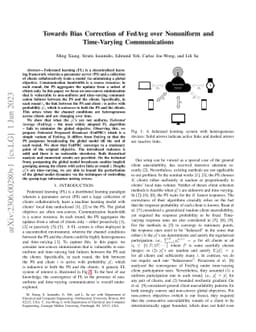 Towards Bias Correction of FedAvg over Nonuniform and Time-Varying
  Communications