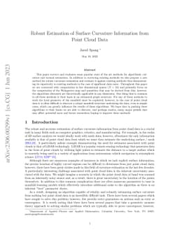 Robust Estimation of Surface Curvature Information from Point Cloud Data