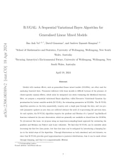 R-VGAL: A Sequential Variational Bayes Algorithm for Generalised Linear
  Mixed Models