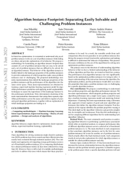 Algorithm Instance Footprint: Separating Easily Solvable and Challenging
  Problem Instances