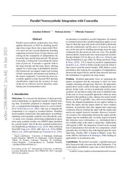 Parallel Neurosymbolic Integration with Concordia