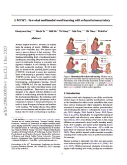 MEWL: Few-shot multimodal word learning with referential uncertainty