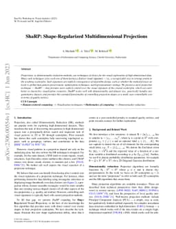 ShaRP: Shape-Regularized Multidimensional Projections