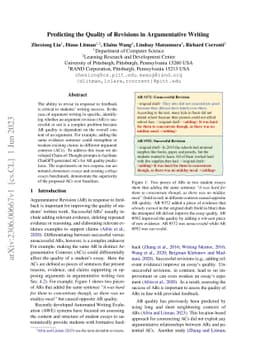 Predicting the Quality of Revisions in Argumentative Writing