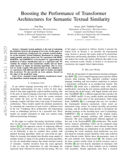 Boosting the Performance of Transformer Architectures for Semantic
  Textual Similarity