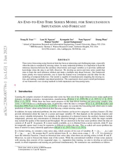 An End-to-End Time Series Model for Simultaneous Imputation and Forecast