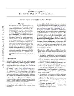 Initial Guessing Bias: How Untrained Networks Favor Some Classes