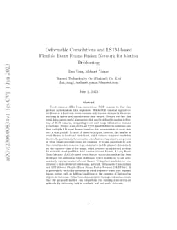 Deformable Convolutions and LSTM-based Flexible Event Frame Fusion
  Network for Motion Deblurring