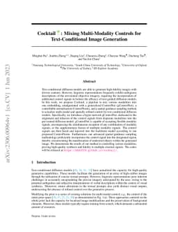 Cocktail: Mixing Multi-Modality Controls for Text-Conditional Image
  Generation