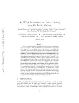An FPGA Architecture for Online Learning using the Tsetlin Machine