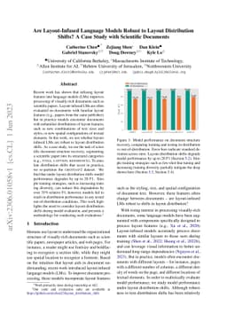 Are Layout-Infused Language Models Robust to Layout Distribution Shifts?
  A Case Study with Scientific Documents