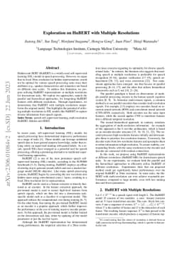 Exploration on HuBERT with Multiple Resolutions