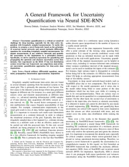 A General Framework for Uncertainty Quantification via Neural SDE-RNN