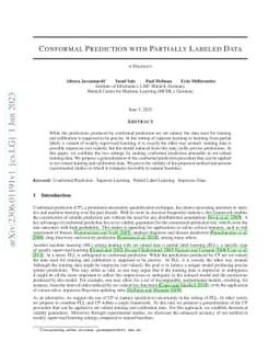 Conformal Prediction with Partially Labeled Data