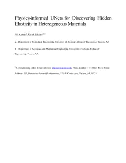 Physics-informed UNets for Discovering Hidden Elasticity in
  Heterogeneous Materials