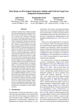 How Ready are Pre-trained Abstractive Models and LLMs for Legal Case
  Judgement Summarization?