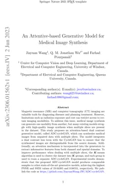 An Attentive-based Generative Model for Medical Image Synthesis