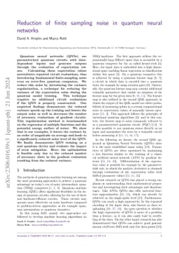 Reduction of finite sampling noise in quantum neural networks