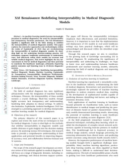 XAI Renaissance: Redefining Interpretability in Medical Diagnostic
  Models