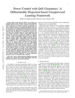 Power Control with QoS Guarantees: A Differentiable Projection-based
  Unsupervised Learning Framework
