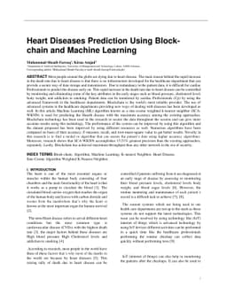 Heart Diseases Prediction Using Block-chain and Machine Learning