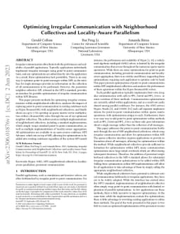 Optimizing Irregular Communication with Neighborhood Collectives and
  Locality-Aware Parallelism