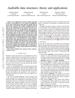 Auditable data structures: theory and applications
