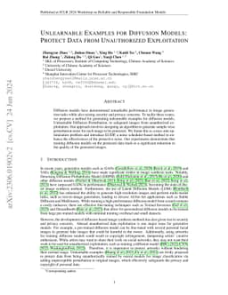 Unlearnable Examples for Diffusion Models: Protect Data from
  Unauthorized Exploitation