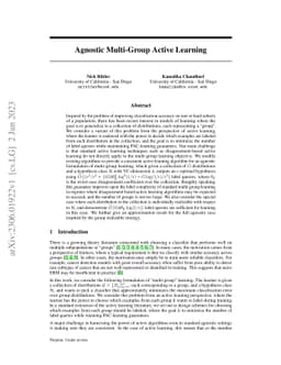 Agnostic Multi-Group Active Learning
