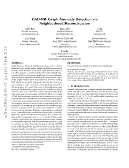 GAD-NR: Graph Anomaly Detection via Neighborhood Reconstruction