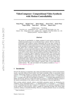 VideoComposer: Compositional Video Synthesis with Motion Controllability