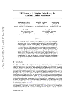 DU-Shapley: A Shapley Value Proxy for Efficient Dataset Valuation