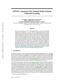 GPT-FL: Generative Pre-trained Model-Assisted Federated Learning