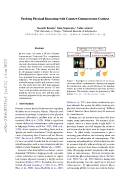 Probing Physical Reasoning with Counter-Commonsense Context