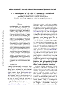 Exploring and Verbalizing Academic Ideas by Concept Co-occurrence
