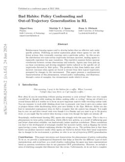 Bad Habits: Policy Confounding and Out-of-Trajectory Generalization in
  RL