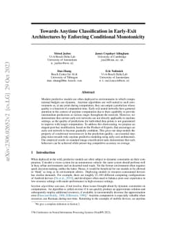 Towards Anytime Classification in Early-Exit Architectures by Enforcing
  Conditional Monotonicity