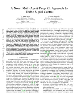 A Novel Multi-Agent Deep RL Approach for Traffic Signal Control