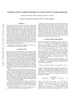 Multiple output samples per input in a single-output Gaussian process