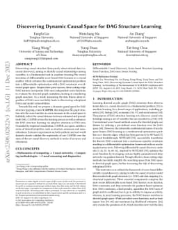 Discovering Dynamic Causal Space for DAG Structure Learning