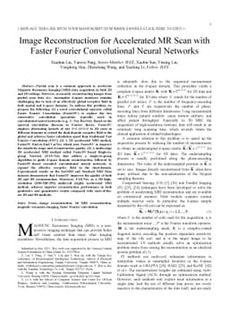 Image Reconstruction for Accelerated MR Scan with Faster Fourier
  Convolutional Neural Networks