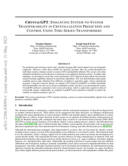 CrystalGPT: Enhancing system-to-system transferability in
  crystallization prediction and control using time-series-transformers