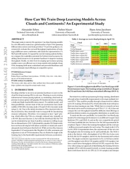 How Can We Train Deep Learning Models Across Clouds and Continents? An
  Experimental Study