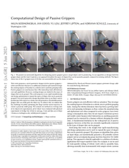 Computational Design of Passive Grippers