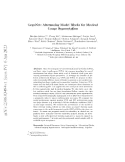 LegoNet: Alternating Model Blocks for Medical Image Segmentation