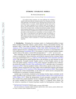Entropic covariance models
