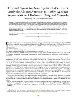 Proximal Symmetric Non-negative Latent Factor Analysis: A Novel Approach
  to Highly-Accurate Representation of Undirected Weighted Networks